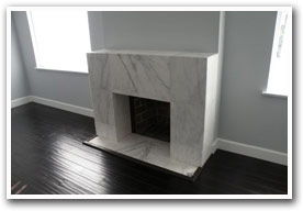Marble fireplace