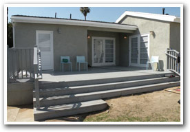 Outdoors deck construction