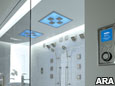 Luxury showers, like the DTV II from Kohler, empower the user to create a customized water environment while they enjoy superb audio sound. Luxury showers, like the DTV II from Kohler, empower the user to create a customized water environment while they enjoy superb audio sound.