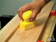 sanding wood Sanding wood