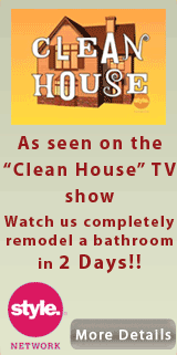 Watch our Los Angeles Bathroom remodeling project for the Clean House TV show